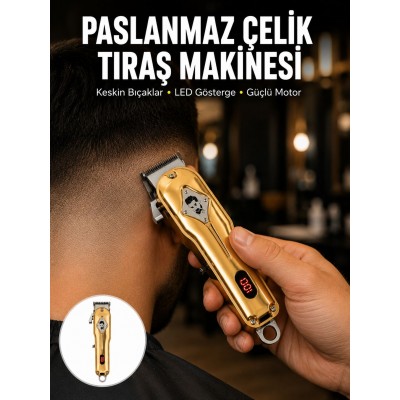 1800 mAh Bataryalı Uzun Kullanım Süreli Şarjlı Tıraş Makinesi