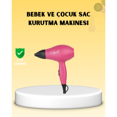 Çocuklara Özel Mini Fön Makinesi – 500/1000W Güç – Düşük Gürültü