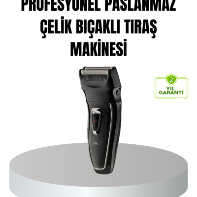 Profesyonel Şarjlı Saç ve Sakal Tıraş Makinesi – Çelik Bıçaklı, Ayarlanabilir Başlıklı, Kablosuz