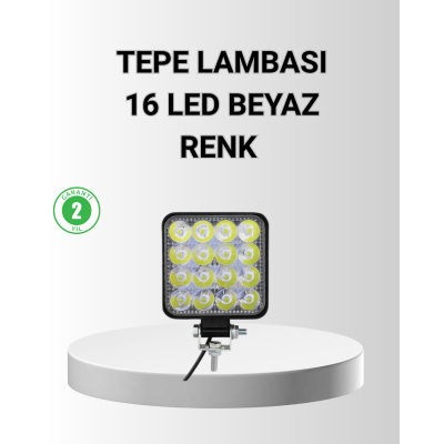 16 LED Off-Road Çalışma Lambası – Alüminyum Gövde, Suya ve Darbeye Dayanıklı, 12/24V