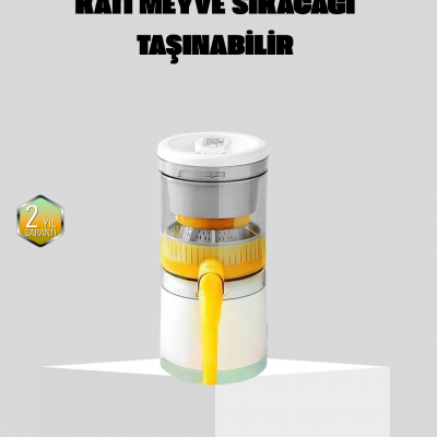 Taşınabilir Katı Meyve Sıkacağı – 45W Güçlü Motor, Çift Kesici Bıçak, USB Şarjlı ve Kompakt Tasarım