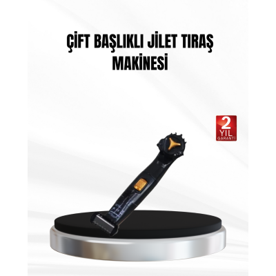Çift Başlıklı, Sinek Kaydı Tıraş Makinesi, Su Geçirmez ve Şarjlı