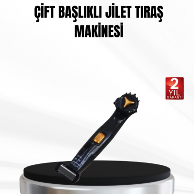 Çift Başlıklı, Sinek Kaydı Tıraş Makinesi, Su Geçirmez ve Şarjlı