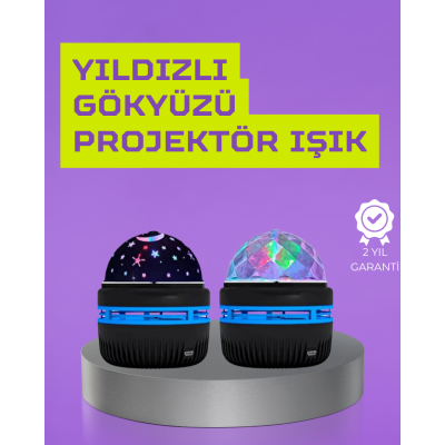 USB’li Yıldız Projektör Lamba – Döner Galaxy Işık Şovu, Çocuk ve Yetişkin Uyku Lambası