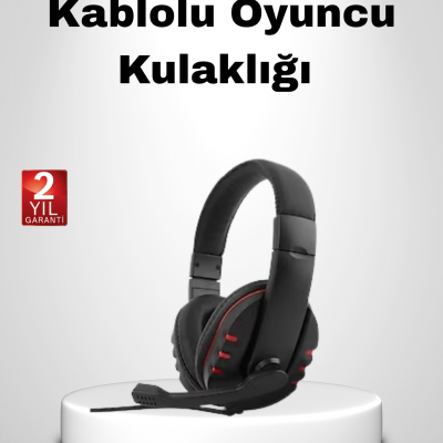 Rahat ve Dayanıklı Mikrofonlu Oyun Kulaklığı – Stereo Ses, Ayarlanabilir Kafa Bandı