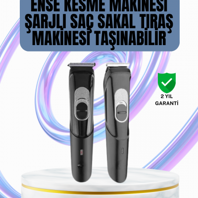 Ergonomik Tasarımlı, 3 Taraklı Profesyonel Şarjlı Saç Sakal Tıraş Makinesi