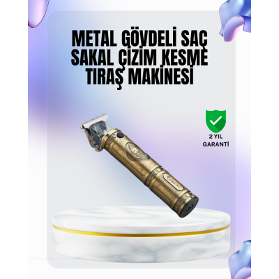 4 Kılavuz Taraklı Profesyonel Saç ve Sakal Kesme Makinesi