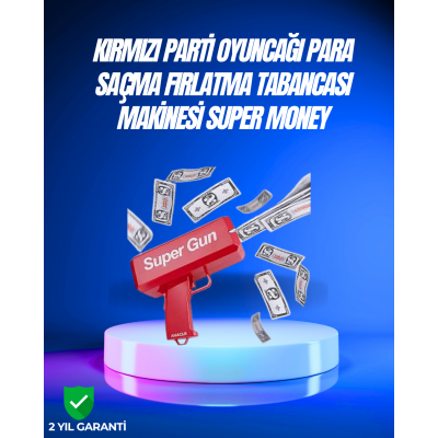 Dolar Boyutunda Kâğıt Atışı Yapan Pil ile Çalışan Oyuncak Tabanca