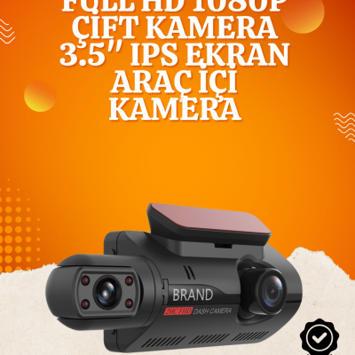 WiFi Destekli Araç Kamerası – 3 inç Ekran, 1080P Ön ve 720P İç Kamera