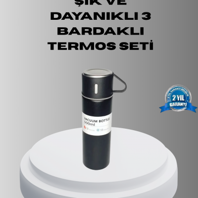 500 ml Vakumlu Termos – Çift Kat Paslanmaz Çelik, Sızdırmaz Kapağıyla Sıcak ve Soğuk İçeceklere Özel