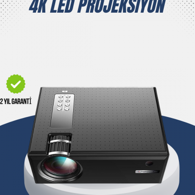 Full HD Projeksiyon – HDMI/USB Girişli, Kumandalı, Eğitim ve Sunum İçin İdeal