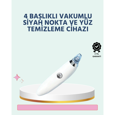 Cilt Dostu Vakumlu Siyah Nokta Temizleyici – Siyah Nokta, Yağ ve Makyaj Kalıntılarına Karşı