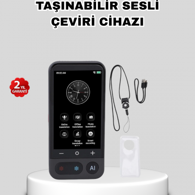 Taşınabilir Akıllı Sesli Çeviri Cihazı – 139 Dil Desteği, Dokunmatik Ekran