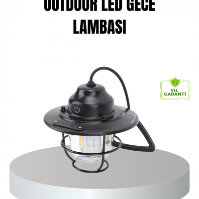 Retro Kamp Lambası Su Geçirmez Taşınabilir Gece Işığı Uzun Pil Ömürlü
