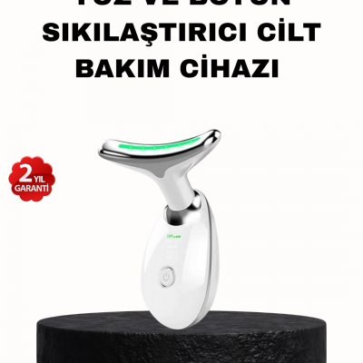 EMS Mikro Akım Yüz ve Boyun Sıkılaştırıcı Cihaz 7000 VPM Titreşim Isı Terapili