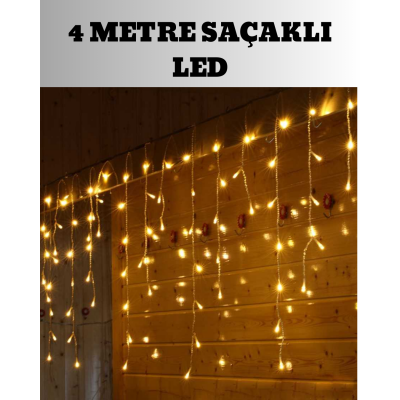 4 Metre Şelale Led Işık Perdesi Dekoratif