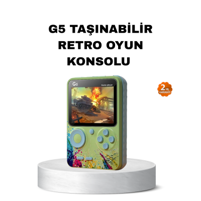 G5 Retro Oyun Konsolu 500 Klasik Oyunlu 3 İnç HD Ekran ve TV Bağlantılı