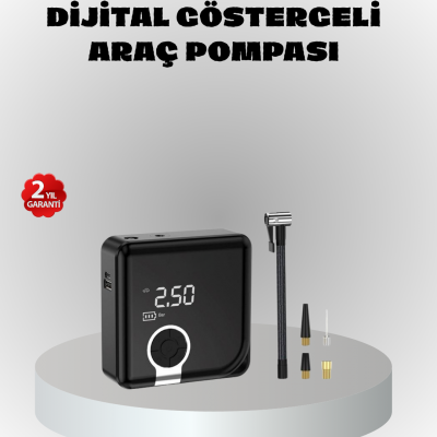 Dijital Ekranlı Diyafram Tip Kompresör 150 PSI Güçlü Motorlu