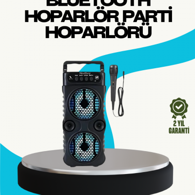 LED Işıklı Kablosuz Hoparlör – Bluetooth, FM Radyolu, Taşınabilir Şarjlı