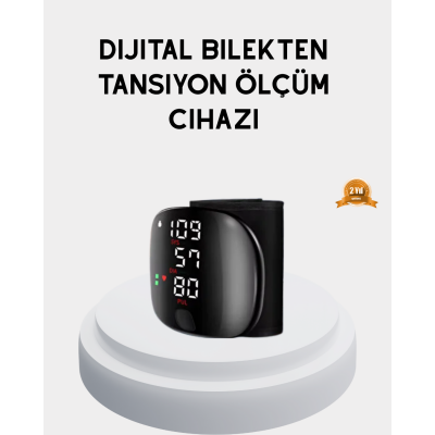 Taşınabilir Dijital Tansiyon Aleti – Bilekten Ölçüm, Aritmi Uyarısı ve Risk Göstergesi