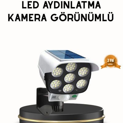 Güneş Paneliyle Şarj Olan Hareket Sensörlü Dış Mekan Güvenlik Lambası Ayarlanabilir