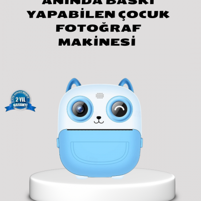 Çocuklar İçin Dijital Kamera Termal Yazıcı 48MP Çift Kamera 1300mAh Batarya