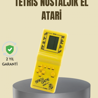 Taşınabilir Tetris Oyunu El Konsolu – Dayanıklı Plastik, Pil ile Çalışan Retro Oyun Aleti