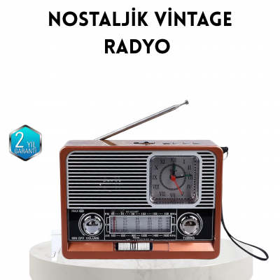 Dekoratif Vintage Radyo – Klasik Görünüm, Modern Fonksiyon ve Uzun Ömürlü Kullanım