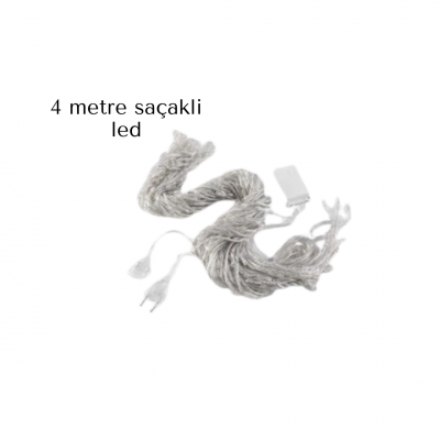 SAÇAKLI 4 METRE PERDE LED
