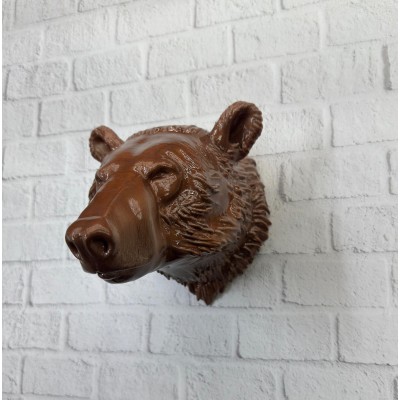Ayı Başı Duvar Dekoru Modern Asılabilir Heykel 25x19 cm