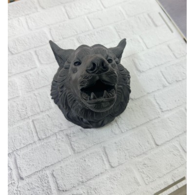 Dekoratif Asılabilir Siyah Ayı Başı 3D Duvar Heykeli 25x19 cm