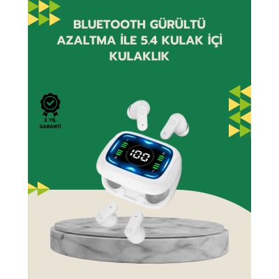 Bluetooth 5.4 Kablosuz Kulaklık Gürültü Engellemeli Uzun Pil Ömürlü