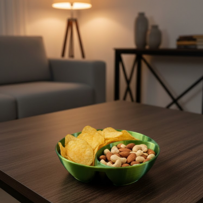 Yeşil Çerezlik Kase Seti 4 Adet 3x12 cm