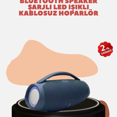 Renkli LED Efektli Suya Dayanıklı Taşınabilir Kablosuz Hoparlör