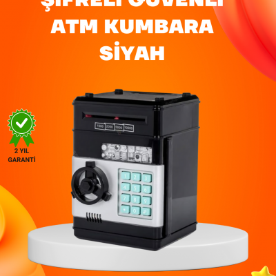 Otomatik Para Çeken Şifreli ATM Tasarımlı Kumbara