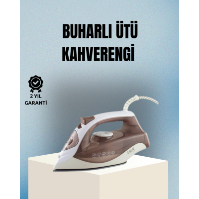 2200 Watt Buharlı Ütü Kahverengi Seramik Taban Şok Buharlı