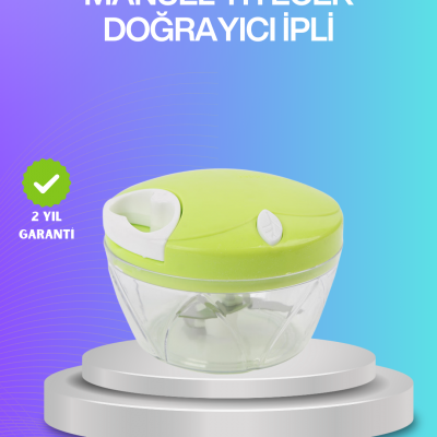 İpli Manuel Doğrayıcı Paslanmaz Çelik Bıçaklı