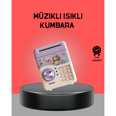 Çocuklar İçin Elektronik Şifreli Para Biriktirme Kumbarası Mor