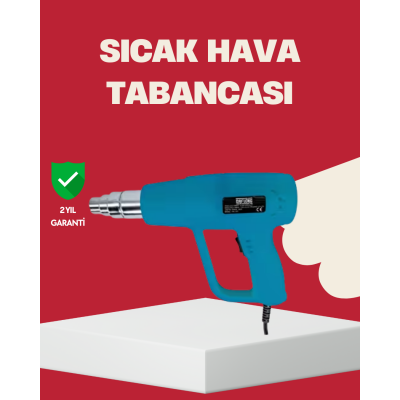 2 Kademeli Güçlü Sıcak Hava Tabancası 380° – 500° Isı Ayarı