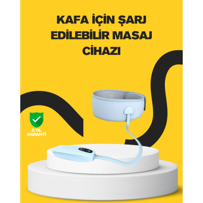 Baş ve Şakak Masaj Aleti Isı Destekli Derin Rahatlama