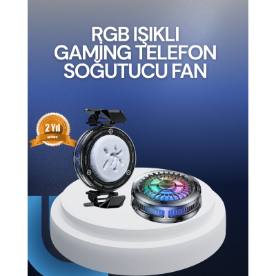 RGB LED Telefon Soğutucu Fan Yüksek Hızlı Soğutma Oyuncu Cooler