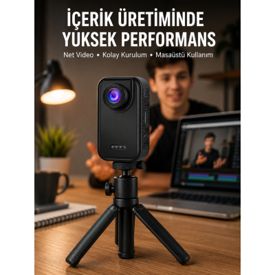 Günlük Kullanıma Uygun Mini Video Kamera Vlog Çekimleri İçin