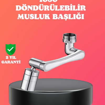 1080° Dönebilen Püskürtme Filtreli Musluk Başlığı Su Tasarruflu