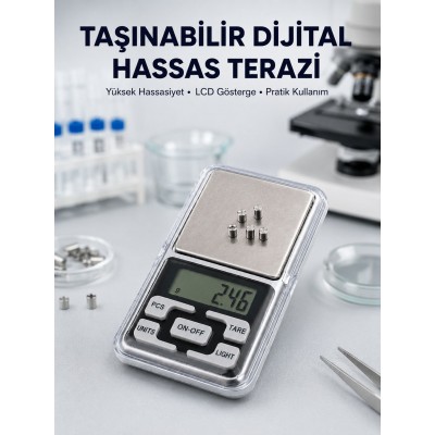 Hassas Tartım İçin Dijital Cep Terazisi Sayma Modlu Yeni Nesil