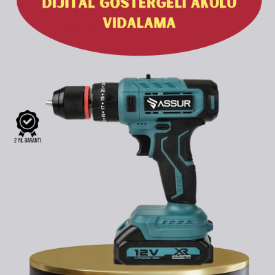 18 Parça Dijital Matkap Seti Çift Bataryalı