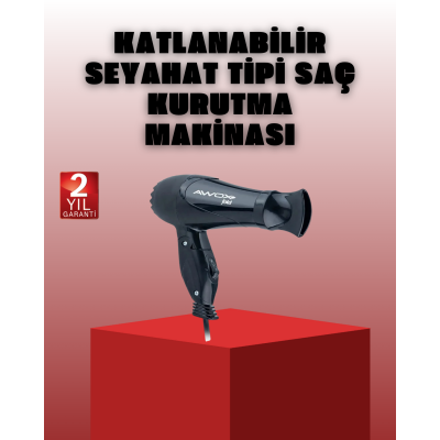 Katlanabilir Saç Kurutma Makinesi Seyahat Tipi Taşınabilir Tasarım