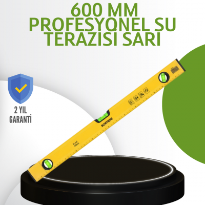Hassas Ölçüm Sağlayan 600 mm Sarı Su Terazisi