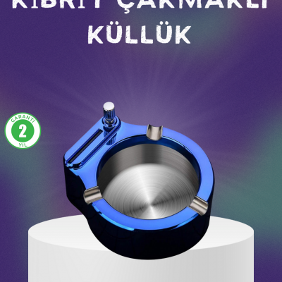 Dekoratif Çakmaklı Küllük Kolay Temizlenebilir Metal