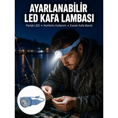 Kampçı Kafa Lambası Su Geçirmez Çok Modlu LED Yeni Nesil