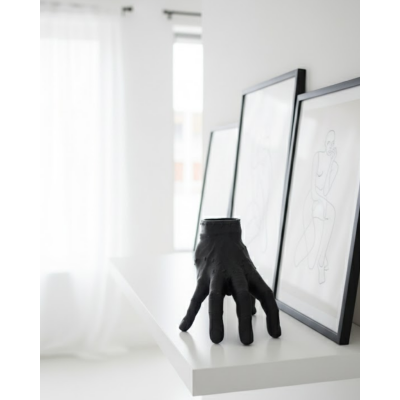 3D Siyah El Biblo 27x22 cm İddialı Ev Dekorasyonu